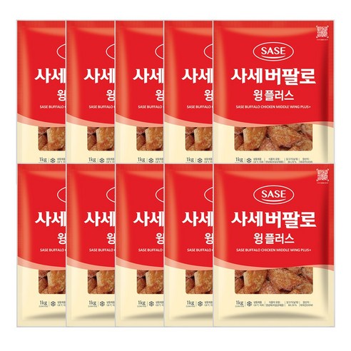 사세 버팔로윙 플러스 1kg X 10개 한박스, 1kg, 10개