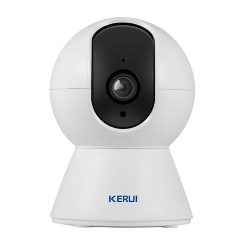 KERUI Tuya cctv 미니 와이파이 IP 카메라 보안카메라 영상 녹화 가정용 업소용 현관문 출입구 2MP 자동 추적, EU 플러그