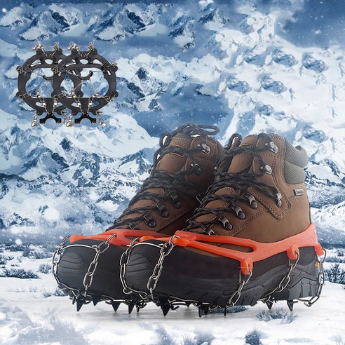 KH KEOHEE 등산 아이젠 스노우 산악 논슬립 체인아이젠, 블랙