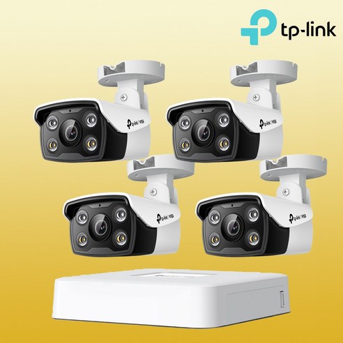 티피링크 [ CCTV 4대 자가설치 세트] CCTV VIGI C330(2.8mm)*[4개] + VIGI NVR1104H-4P 4채널 PoE 녹화기