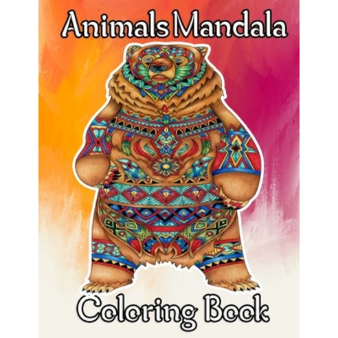 50 animal mandalas coloring book stress- relief : Coloring Book