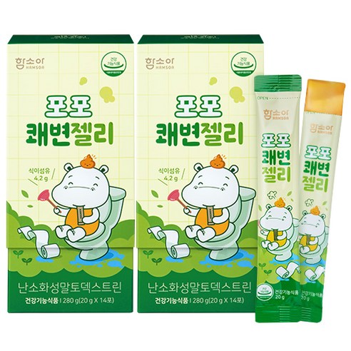 함소아 포포 쾌변젤리 14개입, 사과맛, 280g, 2개
