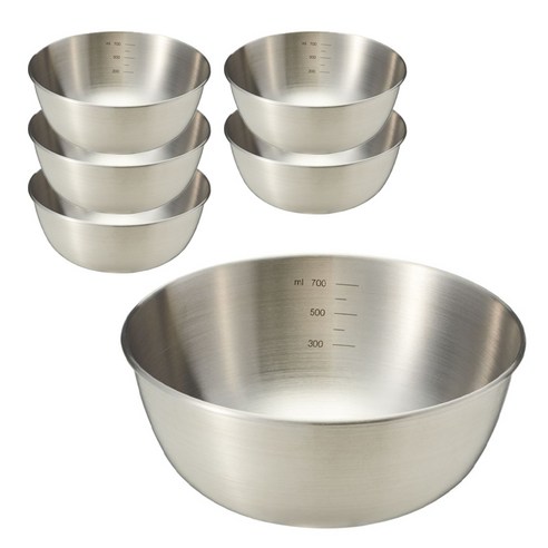 무인양품 MUJI 스테인레스 보울 6p, 실버, 단품
