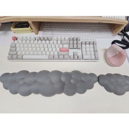또와홈 키보드손목받침대 마우스손목받침대 손목받침대 마우스손목보호대, 1개, 그레이