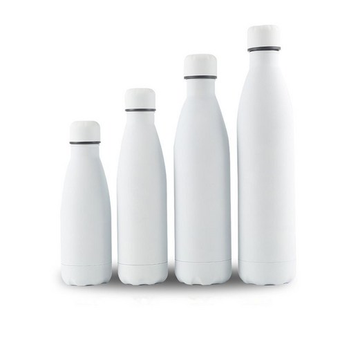 야외 운동 물병 전기 도금 나무 무늬 304 진공 스테인리스강 콜라병 보온컵, 백색, 350ML