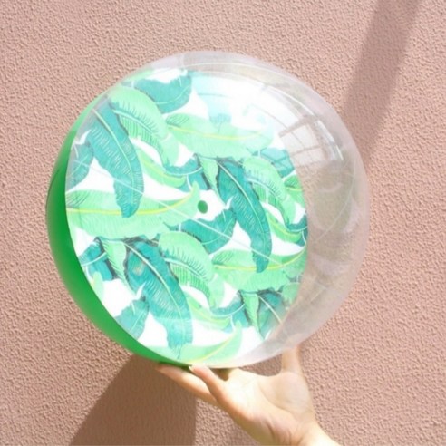 오월의우리 트로피컬 3D 비치볼, 30cm, 그린, 1개