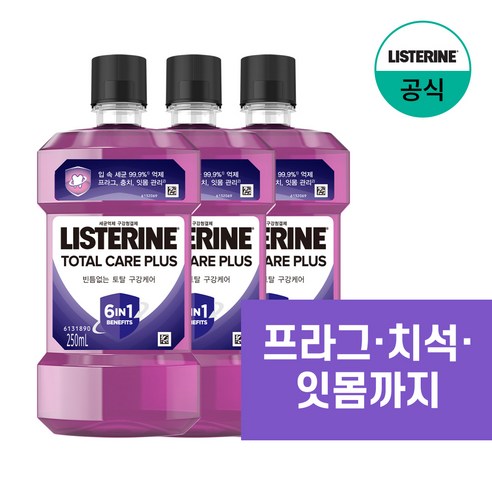 리스테린 토탈케어 플러스 구강청결제, 1.5L, 2개