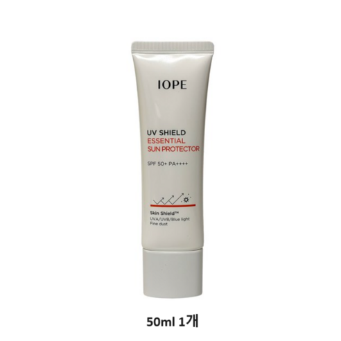 2개)아이오페 유브이 쉴드 에센셜 선 프로텍터50ml SPF50+ PA++++, 단품