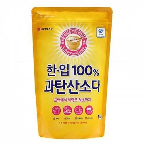 100프로 과탄산소다 1kg 세탁조청소세제 얼룩제거, 1개