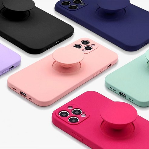 아이폰14 프로맥스 파스텔 그립 톡 케이스 거치대겸용, 본상품선택, 본상품선택