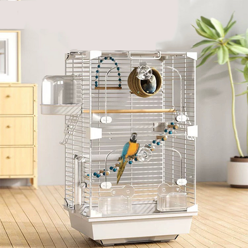 좁은 공간은 이제 안녕! 앵무새에게 자유를 선물하는 투명 새장 풀세트 사용 후기 앵무새새장