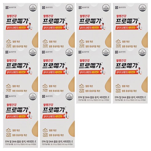 종근당건강 프로메가 알티지오메가3 듀얼 비타민D 520mg x 60캡슐 박스선택, 60정, 10개