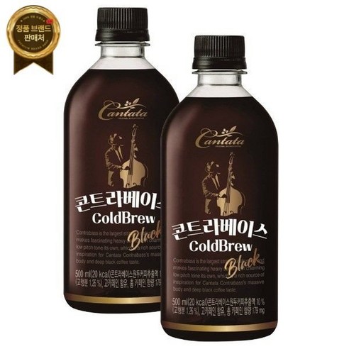 롯데 칸타타 콘트라베이스 블랙 500ml x 12PET, 24개