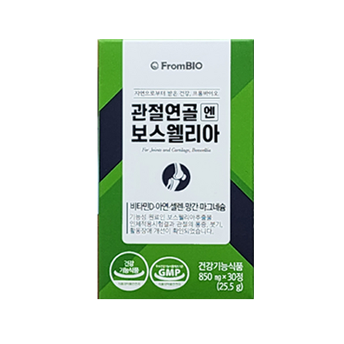 프롬바이오 관절연골엔 보스웰리아 850mg x 30정, 1개, 1개