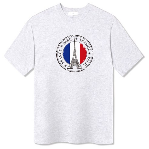 일루소 에펠탑 반팔 티셔츠 사계절용 화이트계열 여성 L (77,100)