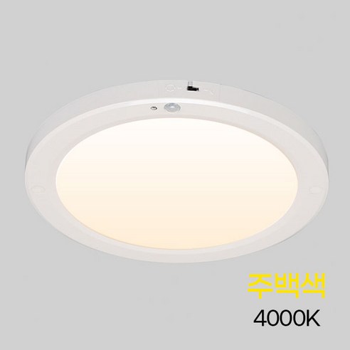 비츠온 원형 LED 센서등 엣지 8인치 20W 주백현관 베란다 복도 조명