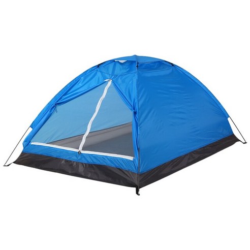TOMSHOO 야외 여행 하이킹 방수 캠핑 텐트 폴리에스터 원단 싱글 레이어 PU1000mm 2 인용, [02] 2 Persons Blue