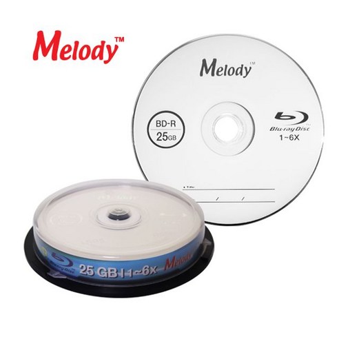 (멜로디)블루레이 6배속 25GB BD-R 10P CAKE cd dvd 공시디, 제이에스컴퍼니쿠팡 본상품선택