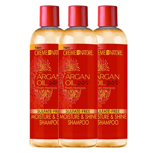 크림오브네이처 아르간 오일 모이스처 & 샤인 샴푸, 354ml, 3개