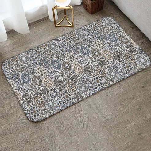 3d 층 안티-슬립 주방 매트 모로코 패턴 현대 홈 입구 현관 매트 거실 장식 바닥 카펫 발코니 욕실, CH001955, 옵션1