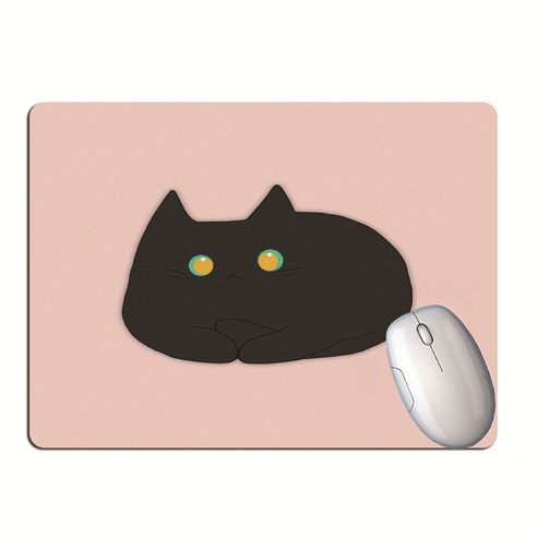 만화 고양이 머리 수채화 도안 노트북 깔개 사무실 책상 깔개 학생 책상 키보드 마우스 깔개, 12, 30x25cm