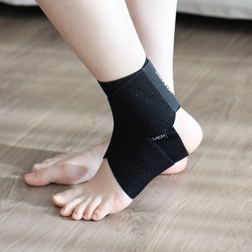 혁선생 의료용 발목보호대 신축성 발목 아대 Ankle H-03, Black, 1개
