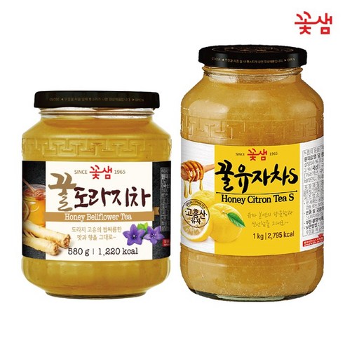꽃샘 꿀도라지차 580g *꿀유자차S 1kg