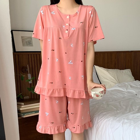 열대야, 땀 때문에 잠 못 이루는 당신에게! 쿨링 잠옷으로 숙면을 선물하세요 여성반팔잠옷