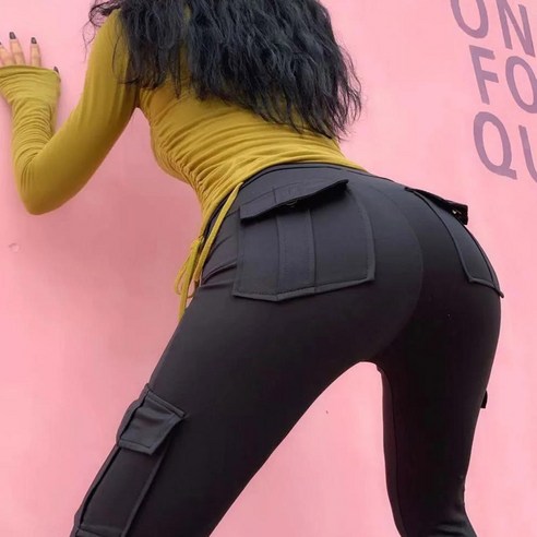 이노뱅크 포켓 디테일 레깅스 헬스 필라테스 요가 INO276A