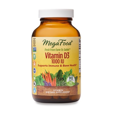 Megafood 비타민 d3 1000lu 타블렛, 1개, 90정