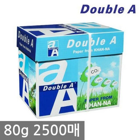 더블에이 더블에이 A4 복사용지(A4용지) 80g 2500매 1BOX, 단일옵션