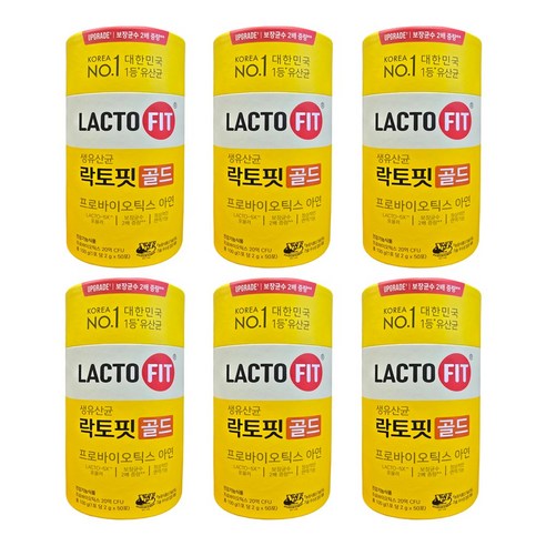 종근당건강 NEW 리뉴얼 락토핏 골드 6통, 100g, 6개