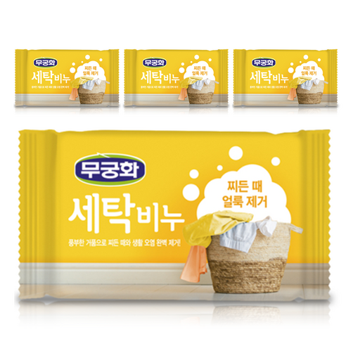 무궁화 세탁비누 230g, 4개
