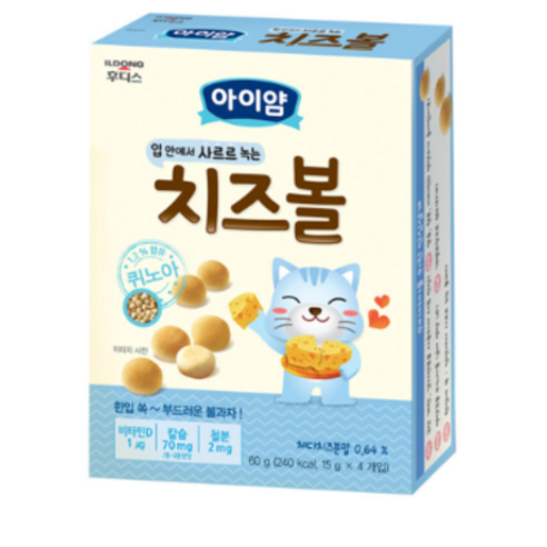 아기치즈과자 아이얌 치즈볼(60g) 1개, 치즈맛, 60g Best Top5