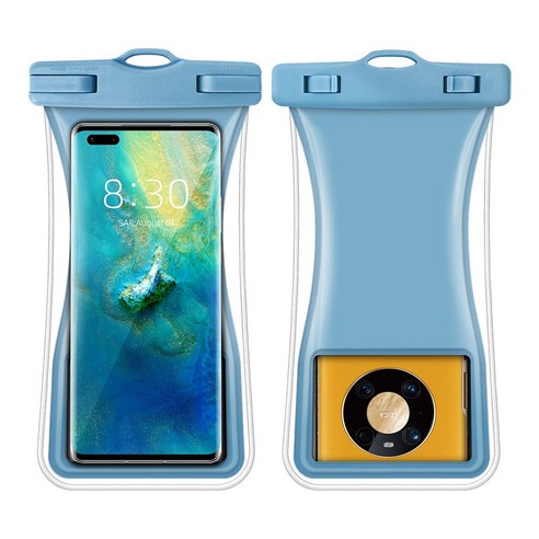 ROGBID 국경을 초월한 신제품 Xiaoman 허리 플로팅 에어백 휴대 전화 특수 방수 가방 방수 슬리브 tpu 휴대 전화 방수 가방, 스모그 블루 99%모델 공통
