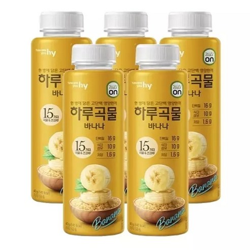 기타 HY 한국야쿠르트 잇츠온 하루곡물 바나나 40gX5개