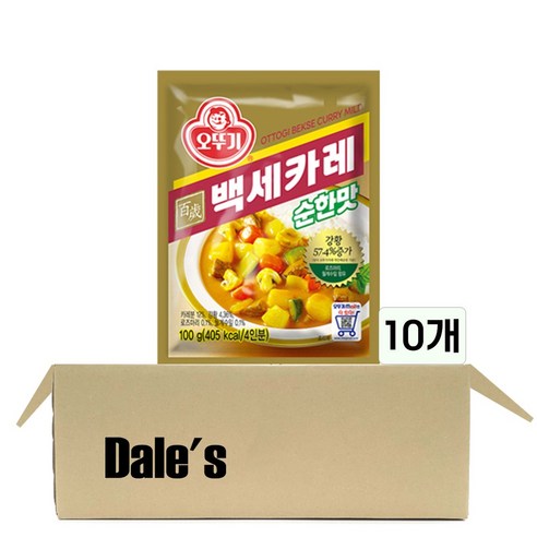 데일즈기획 오뚜기 백세카레 순한맛, 100g, 10개