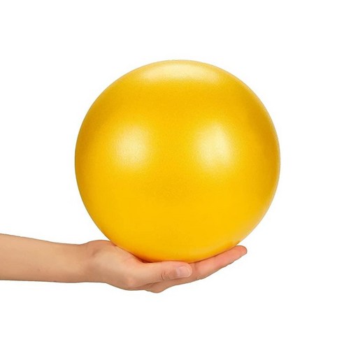 필라테스 볼 필라테스 볼 미니 운동 공 복부 볼 요가 공 공 22.9cm(9인치) 코어 트리트먼트 폭발 방지 미끄럼 방지 공기 주입식(옐로우) 27, yellow