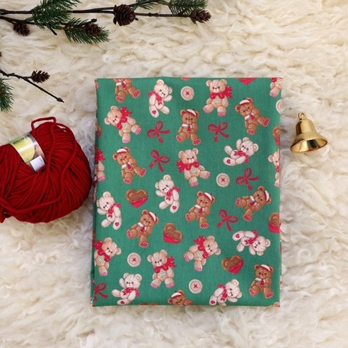 대폭 DTP프린팅 40수 면원단 하트초코베어 SL787 리뷰 캐릭터원단