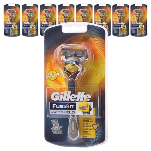 질레트 Gillette 퓨전 프로실드 면도기+면도날, 1개, 9개