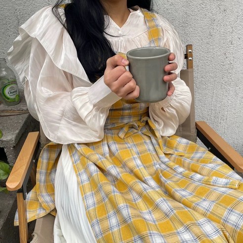 면 마 앞치마 패션 원피스 베이킹 미술 네일아트 작업복 턱받이, 황격