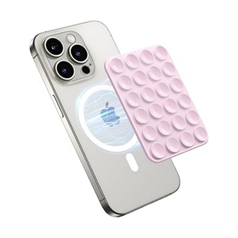 OCTOBUDDY 옥토버디 호환 강력 부착 맥세이프 실리콘 흡착패드, 1개, 핑크