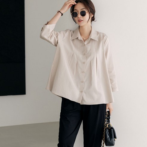 A라인 플리츠 셔츠 블라우스 플리츠블라우스 A라인 플리츠 셔츠 블라우스 플리츠블라우스