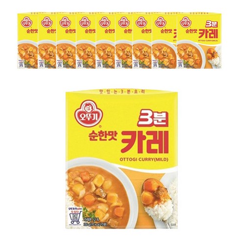<올따옴> 오뚜기 3분캬레 순한맛 200g x 10입, 10개