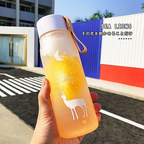 [XIG] 뜨거운 판매 스포츠 물병 780ML 야외 여행 하이킹 휴대용 누수 방지 음료 용기 플라스틱 물병 드롭, 560ml orange