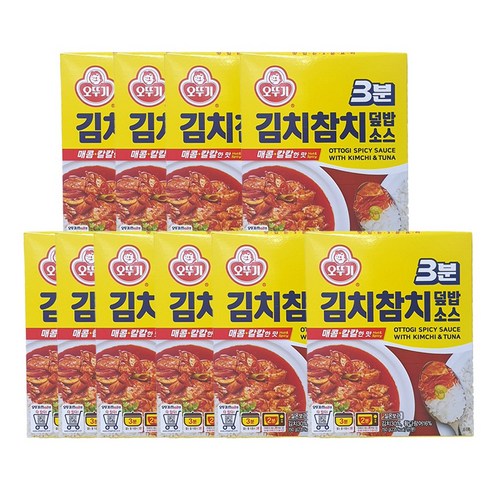 <올따옴> 오뚜기 3분 김치참치덮밥소스 150g x 10입, 10개