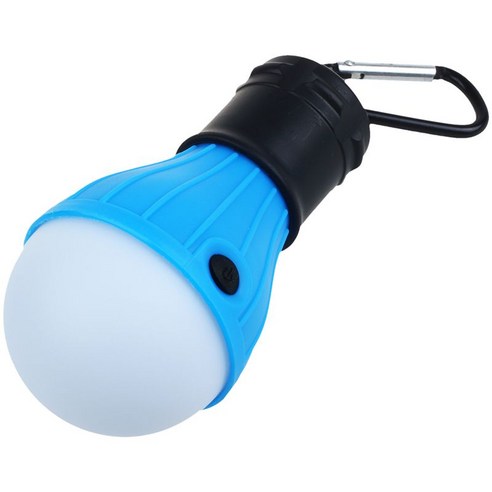 휴대용 LED 랜턴 캠핑 등산 전구 캠핑 하이킹 낚시 비상 조명 배터리 전원 캠핑 기어 기어 가제트 야외 및 실내 조명 (카라비너와), 푸른, 하나