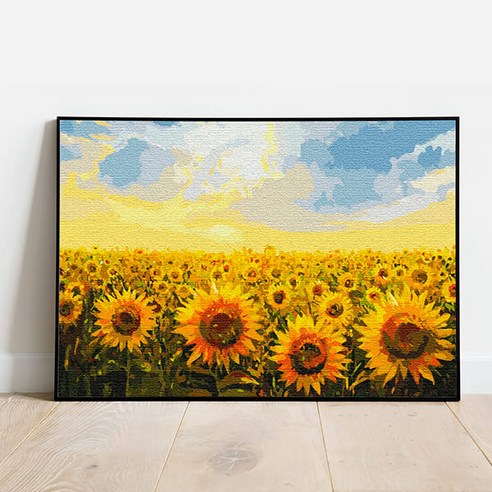 플레이어바웃 DIY 명화 그리기 세트 40 x 50 cm, 노을과해바라기, 1개