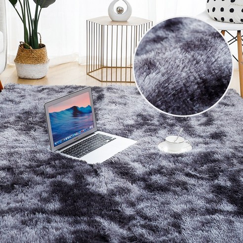 [SW] 거실 용 두꺼운 카펫 플러시 깔개 침대 룸 푹신한 바닥 카펫 창 침대 옆 홈 장식 러그 부드러운 벨벳 매트, color 2, 40x60cm