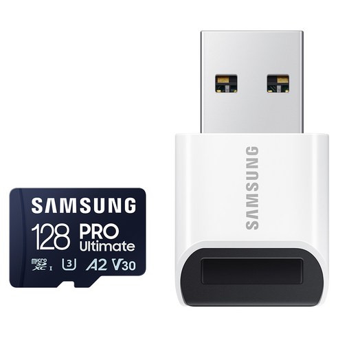 삼성전자 정품 마이크로 SD카드 PRO Ultimate 128GB MB-MY128SB + 리더기 R, 1개